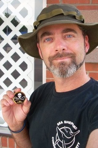Steve with the Sea Shepherd Fundraiser Geocoin