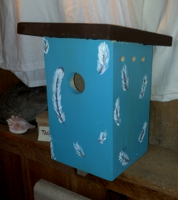 Custom painted birdhouse by Jemmy Geer-hardwick. FOR SALE