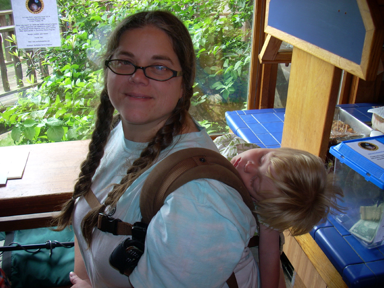 Beth and a sleepy youngun